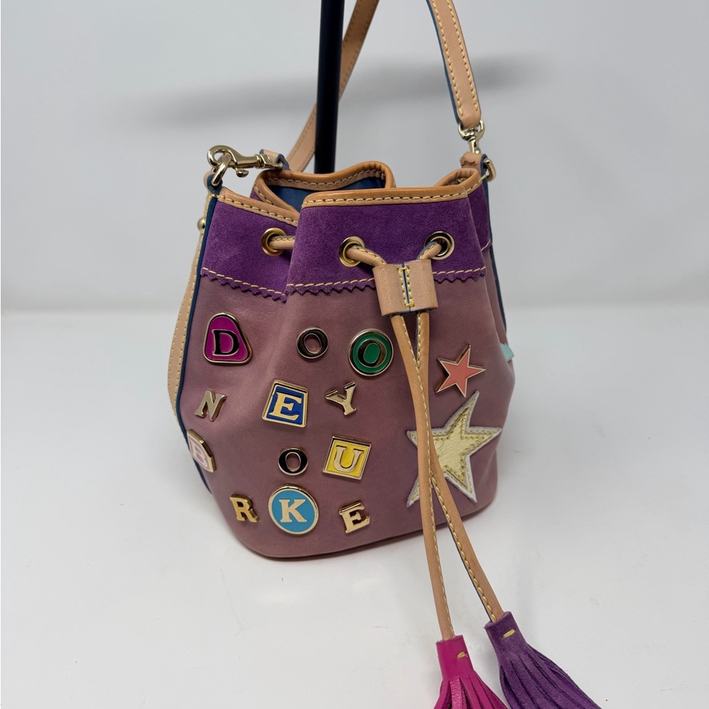 Dooney & Bourke Purple and Pink Bucket Bag